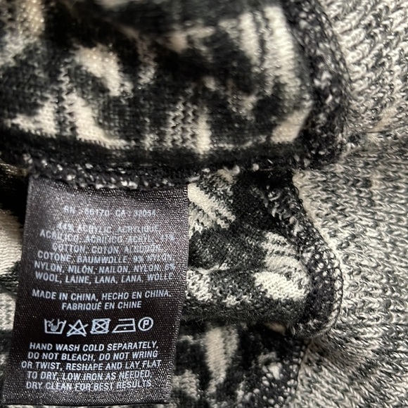 ANTHROPOLOGIE Moth Textured Pattern Sweater Dress SZ S Black Grey - Picture 7 of 9